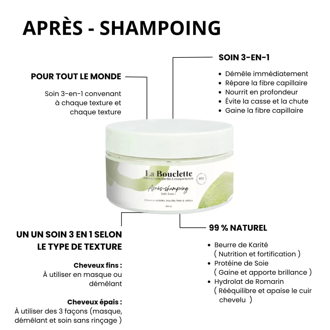 Après-shampoing soin 3 en 1 - La Bouclette