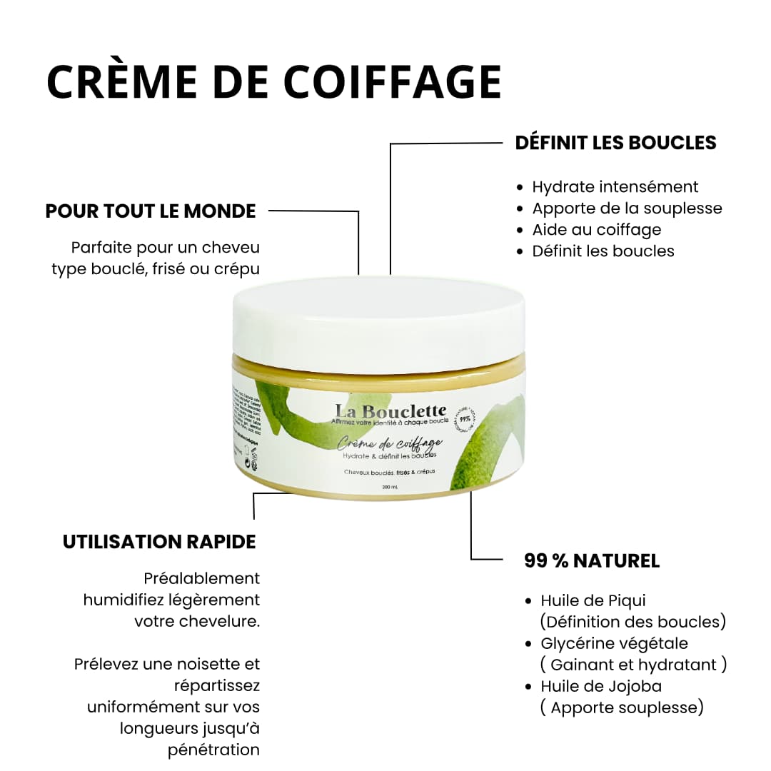 Crème de coiffage - La Bouclette