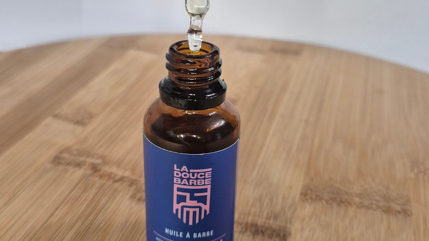 huile à barbe naturelle La Douce Barbe flacon 30ml Marcus Barber Paris"